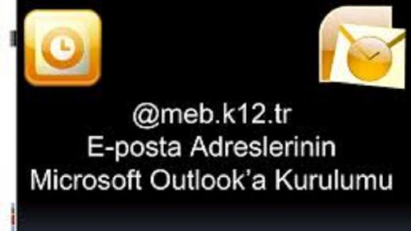 K12 Mail adresleri için Outlook kurulumu