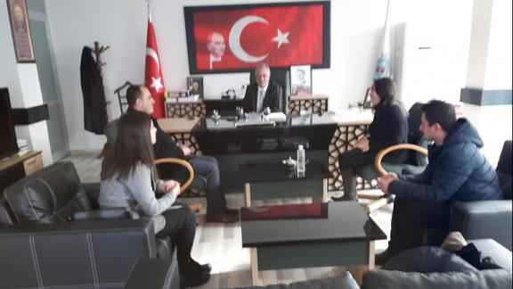  Aday Öğretmenlerimizle Kangal Belediyesi ve Belediye Başkanı Mehmet ÖZTÜRK´ü Ziyaret Ettik